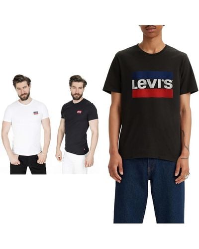 Levi's T-shirt Sportwear White/mineral Black Xs T-shirt Sportswear Beautiful Black+ Xs - Blue