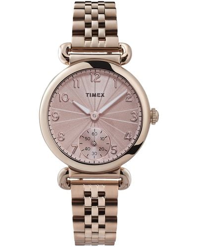 Timex Tw2t88500 Model 23 33mm Rose Gold-tone Stainless Steel Bracelet Watch - Metallic
