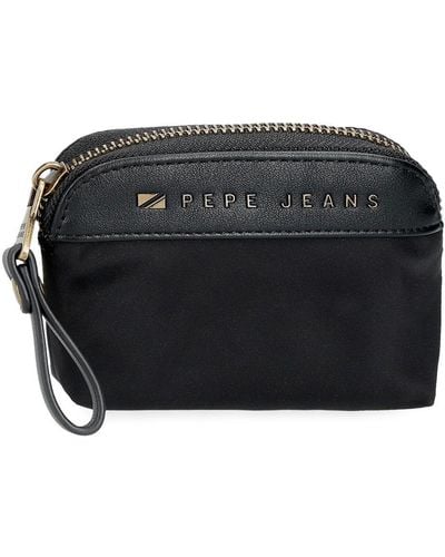 Pepe Jeans Morgan Wallet Black 11.5x8.5x1.5cm Polyester And Pu By Joumma Bags