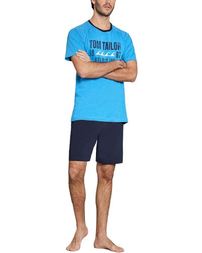 Tom Tailor Nightwear Kurz-Pyjama - Blau
