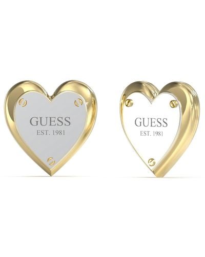 Guess Jube04209jwygrht-u Stainless Steel Earrings - Brown