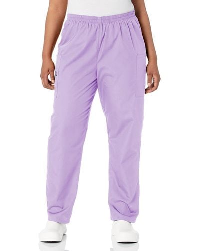 CHEROKEE Scrub Pants For Workwear Originals Pull-on Elastic Waist 4200 - Purple
