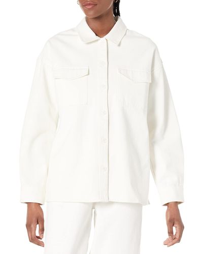 The Drop , giacca da donna Demi, modello camicia, vestibilità ampia, color naturale, M - Neutro