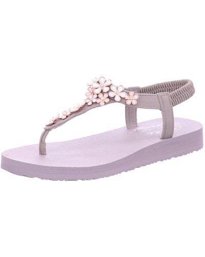 Skechers Vrouwen Sandals And Slippers Meditation-glass Daisy Bruine 35 Eu - Zwart