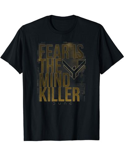Dune Dune Fear Is The Mind Killer Quote T-shirt - Black