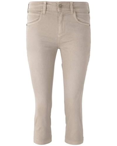 Tom Tailor Jeanshosen Kate Slim Capri-Jeans Dusty Taupe,26,11376,8448 - Mehrfarbig