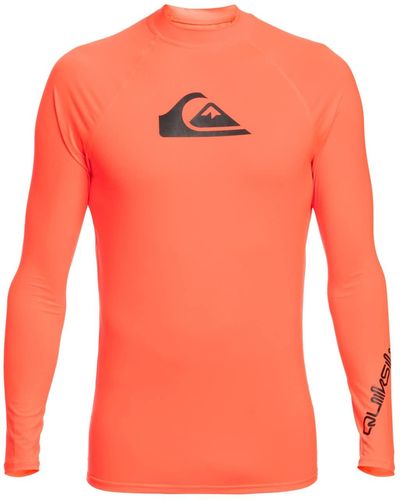Quiksilver Long Sleeve Upf 50 Rash Vest - - Xs - Orange