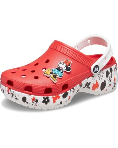 Crocs™ Disney Minnie Mouse Classic Platform Clogs - Red