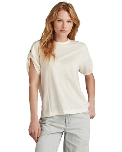 G-Star RAW Adjustable Sleeve Loose Top - White