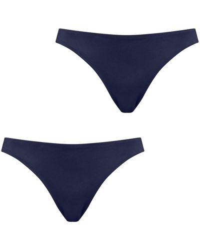 PUMA Swim Classic Bikini Bottom 2er Multipack XS S M L XL Schwarz Blau Rot Badehose Bikini Höschen 20% Elasthan