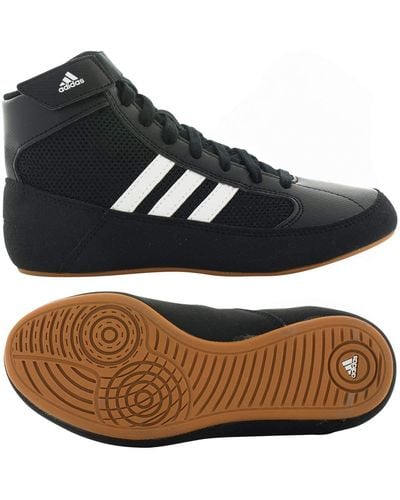 adidas Hvc Laced Wrestling Shoes - 6 - Black/white - Blue