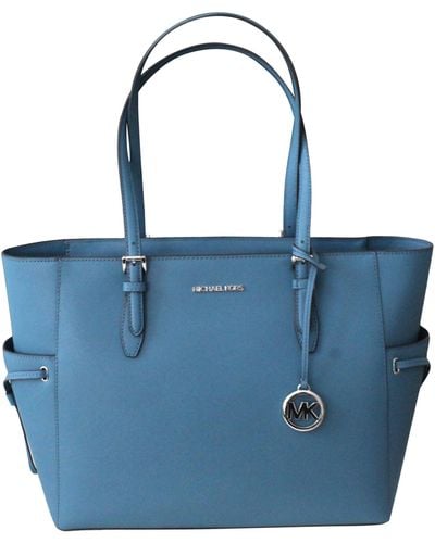 Michael Kors Gilly Large Saffiano Leather Travel Tote Bag Teal - Blue