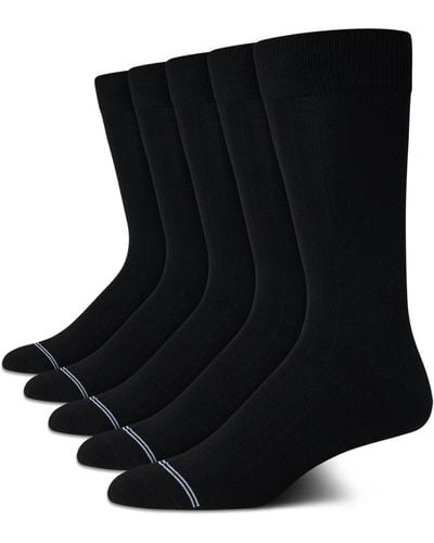 Nautica Lot de 5 paires de chaussettes légères pour homme - Noir