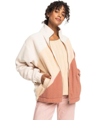 Roxy Zip-Up Fleece for - Fleece mit Reißverschluss - Frauen - XS - Natur