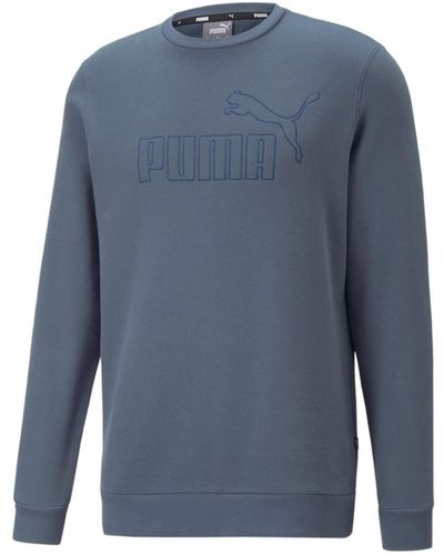 PUMA Sweatshirt Van Het Merk Model Ess Elevated Crew Fl - Blauw