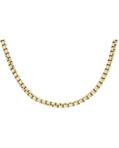 Fossil Halskette für Männer All Stacked Up Gold-Tone Edelstahlkette - Mettallic