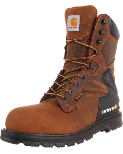 Carhartt Mens Cmw8200 8 Steel Toe Work Boot Industrial And Construction Shoes - Brown