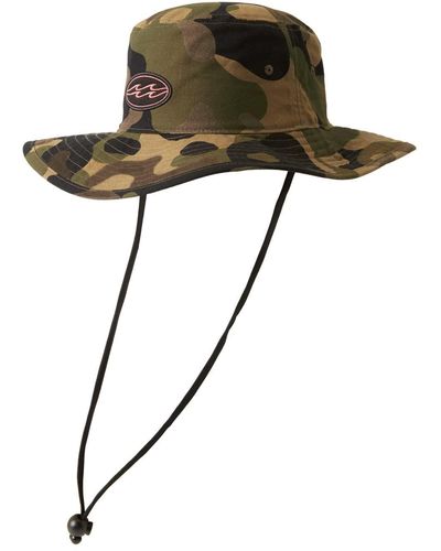 Billabong Big John Safari Sun Hat With Chin Strap - Green