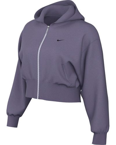 Nike Damen Sportswear Chll Ft FZ HDY Giacca - Blu