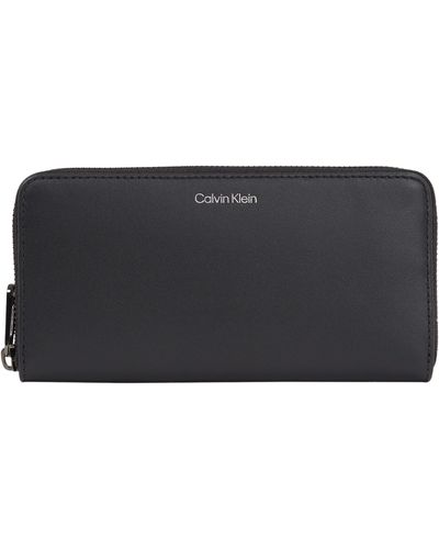Calvin Klein Concise Long Zip Around Geldbörsen - Schwarz