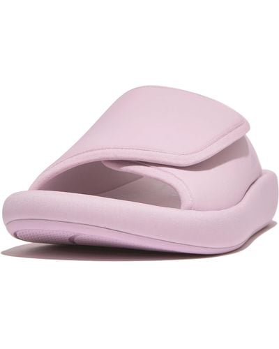 Fitflop Iqushion City Adjustable Water-resistant Slides Wedge Sandal - Pink