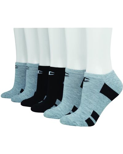 Champion Double Dry 6-pair Pack Performance No Show Cushioned Socks - Gray