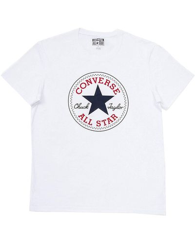 Converse Chuck Taylor All Star Patch Logo T Shirt - Weiß
