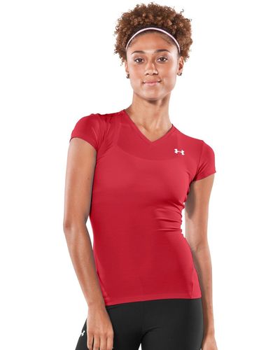 Under Armour Updated Heat Gear Frequency Tee S - Red