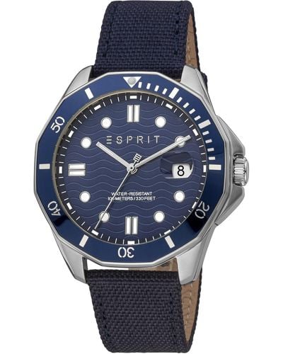 Esprit Casual Watch Es1g367l0025 - Blue