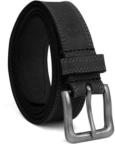 Timberland Big And Tall 35mm Classic Leather Jean Belt - Black