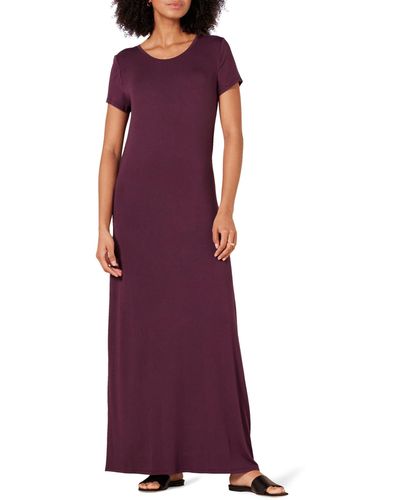 Amazon Essentials Short-sleeve Maxi Dress - Purple
