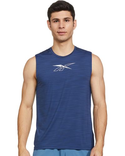 Reebok Workout Ready Sleeveless T-Shirt - Blu