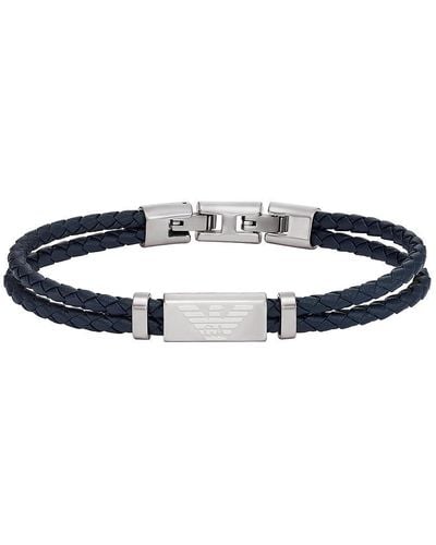 Emporio Armani Bracelet egs2995040 cuir - Bleu