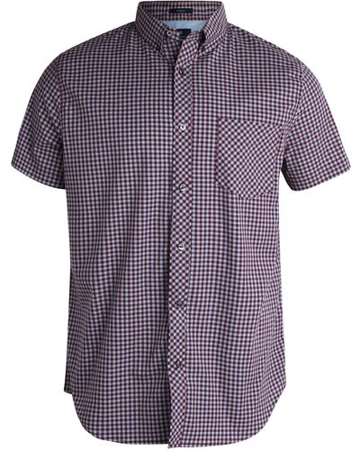 Ben Sherman Regular Fit Button Down Shirt - Casual Dress Shirt For - Purple