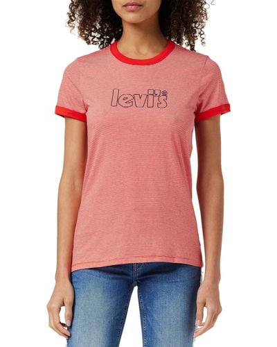 Levi's Size Perfect Ringer Tee - Red