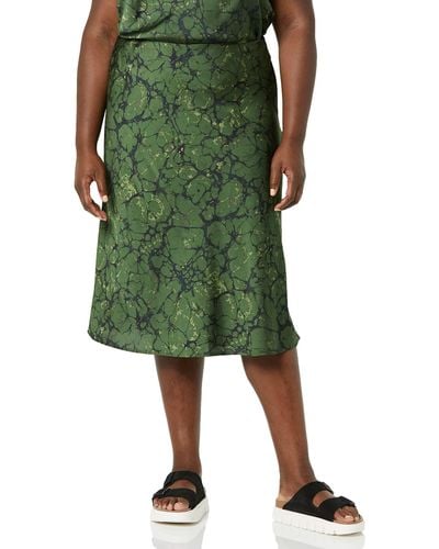 Amazon Essentials Daily Ritual Georgette Slip Skirt - Green