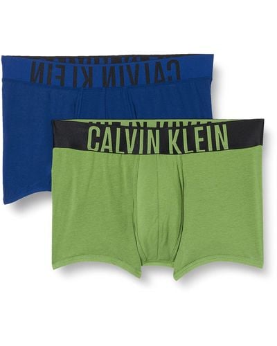 Calvin Klein Hombre Pack de 2 Bóxers Trunks Algodón con Stretch - Verde
