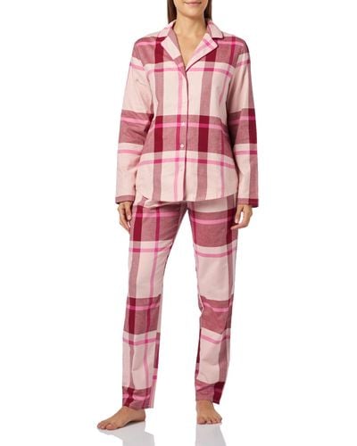 Triumph Boyfriend Pw X Checks Pajama Set - Rot