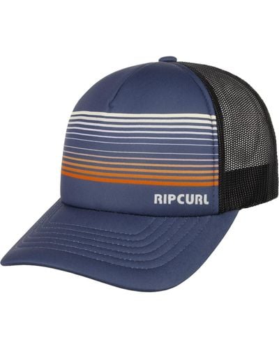 Rip Curl Weekend Stripes Trucker Cap Basecap Baseballcap Truckercap Meshcap - Blau