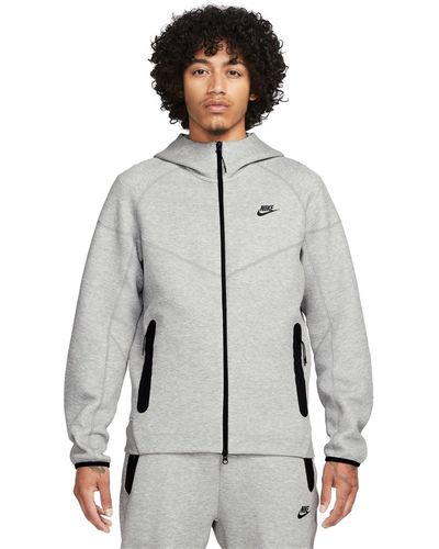 Nike Sportswear Tech Fleece Windrunner Hoodie Met Rits - Grijs