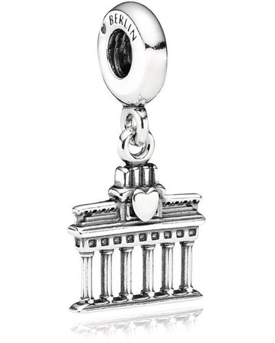 PANDORA Colgante de plata con diseño de puerta de Brandeburgo - Blanco