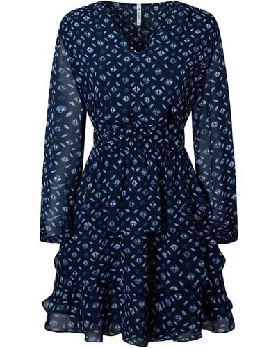 Pepe Jeans Kleid Eyra Nachtblau/weiß/hellblau S