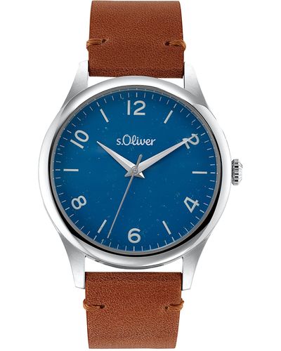 S.oliver Armbanduhr Quarzuhr Analog - Blau