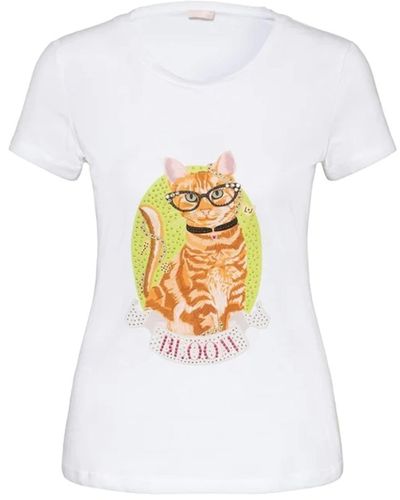 Liu Jo T-shirt Donna Liujo WA3303J5003-Q9284 Multicolore - Weiß
