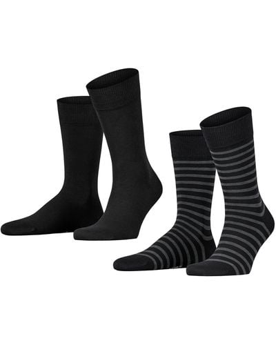 Esprit Fine Stripe 2-Pack M SO Collant - Nero