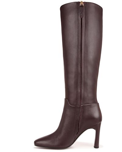 Franco Sarto Sarto S Flexa High Square Toe Tall Boot Brown Leather 6.5 M