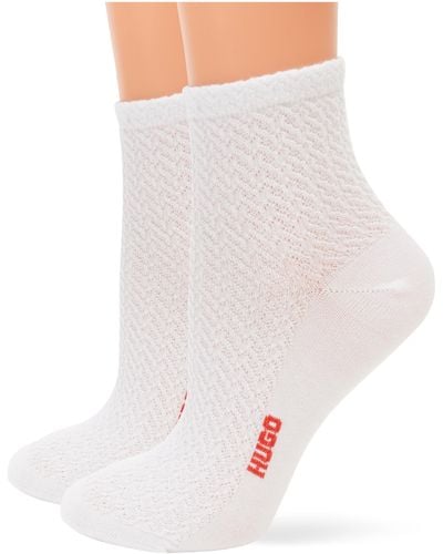 HUGO Sh Braid Cc Socks 2 Pairs Eu 35-38 - White