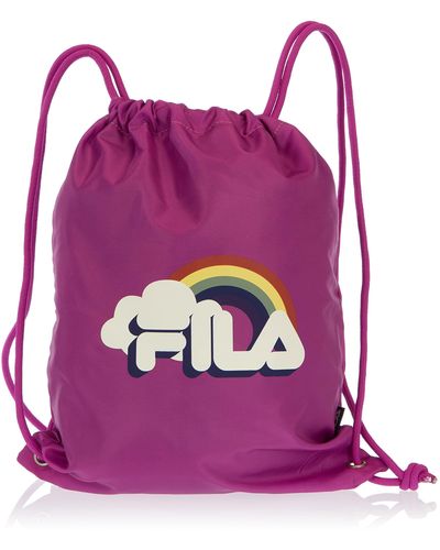 Fila Bohicon Rainbow Small Sport Drawstring Backpack-Purple Orchid-One Size - Viola