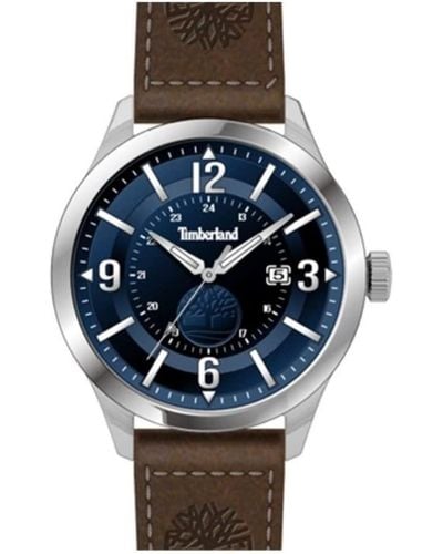 Timberland Analog Quarz Uhr mit Leder Armband TDWGF0009701 - Braun