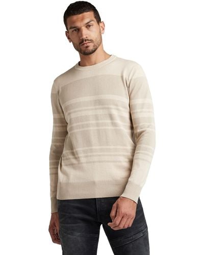 G-Star RAW Stripe Knitted Sweater da Uomo - Multicolore